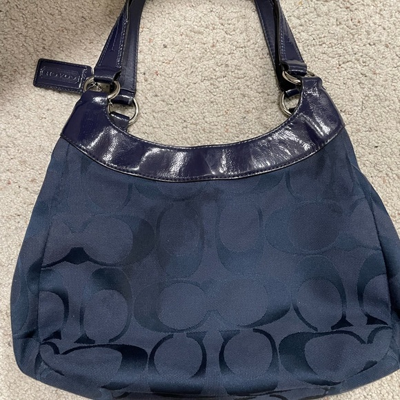 SOLD Coach Soho purse Navy Blue - Picture 2 of 8